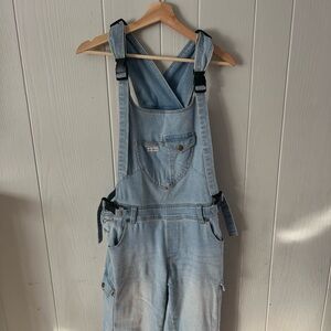 Women's Light Blue Denim Overalls
